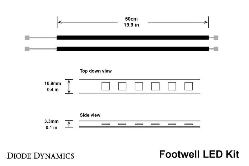 Diode Dynamics LED Footwell Kit - Cool White