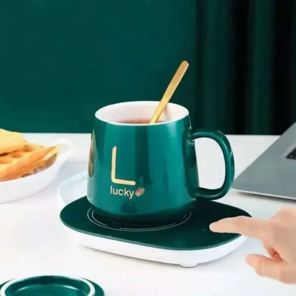 Electric Heated Coffee Mug With Temperature Controlled Pad