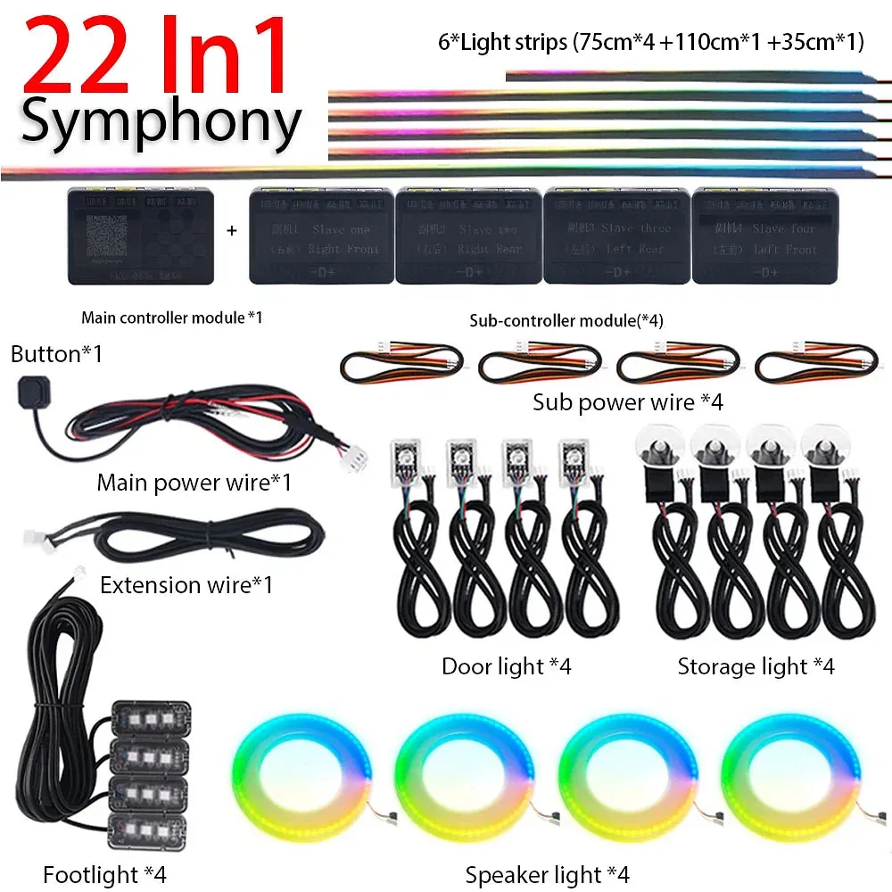 Emitting Color: Cold White - 18 in 1 Dual Zone Symphony Streamer