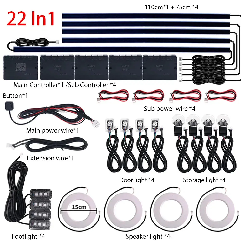Emitting Color: Cold White - 18 in 1 Dual Zone Symphony Streamer