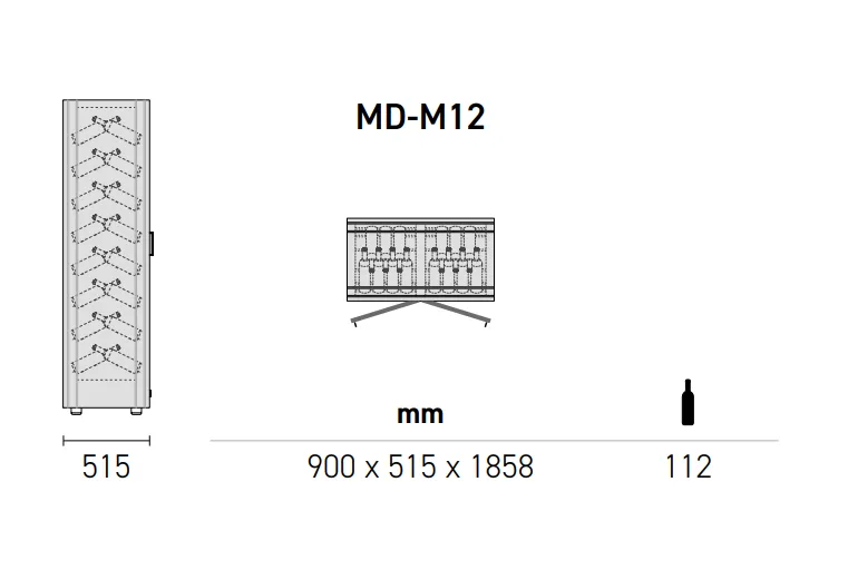 EXPO Mod 10 - Built in / Freestanding Wine Wall MD-12 - Home