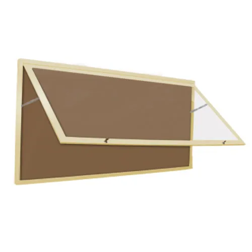 Extra Large 48 x 96 Indoor Enclosed Bulletin Board SwingCases   LED Lighting | Single Door Display Case with XL Viewable Window