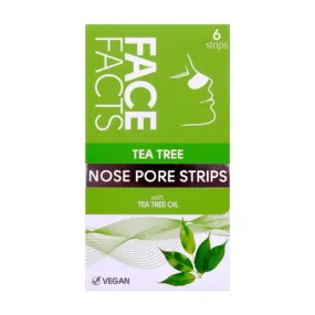 Face Facts Tea Tree Nose Pore Strips with Tea Tree Oil 6pk