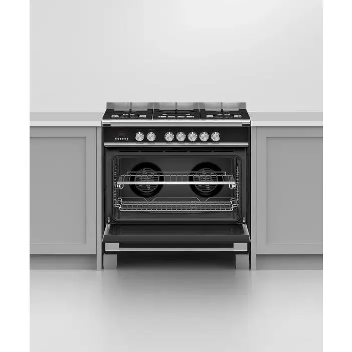Fisher & Paykel Series 7 OR90SCG4B1 90cm Dual Fuel Range Cooker - Black