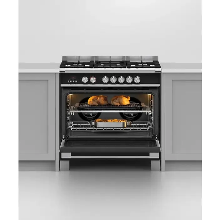Fisher & Paykel Series 7 OR90SCG4B1 90cm Dual Fuel Range Cooker - Black