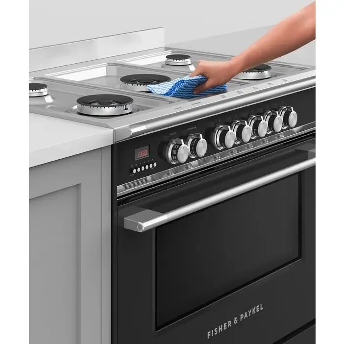 Fisher & Paykel Series 7 OR90SCG4B1 90cm Dual Fuel Range Cooker - Black