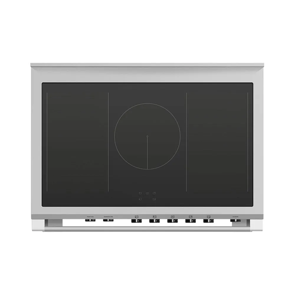 Fisher   Paykel OR90SCI6B1 140 Litre Freestanding Range Cooker, Induction, 5 Zones with SmartZone, Self-Cleaning, 89.7cm Wide - Black