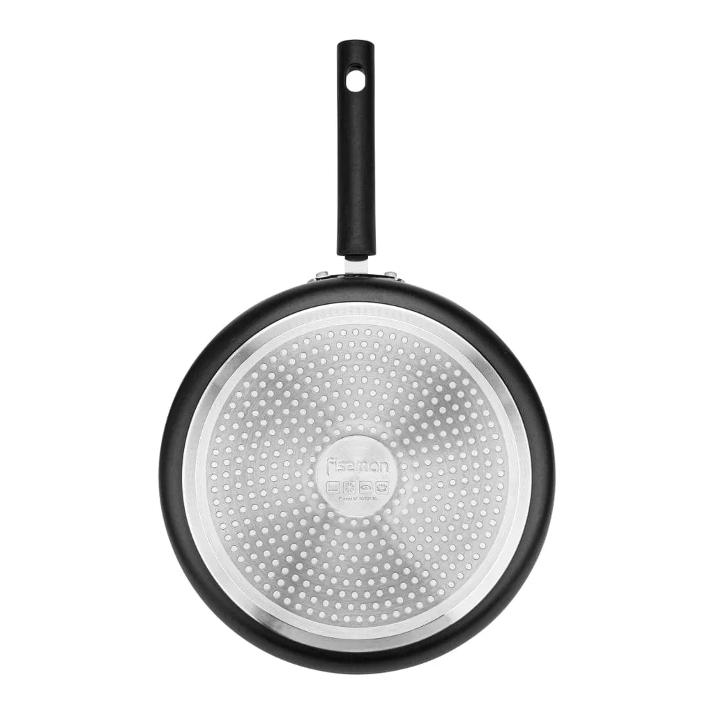 Fissman Deep Frying Pan Reina Series Aluminum And  Non-Stick Coating With Induction Bottom Black 26cm
