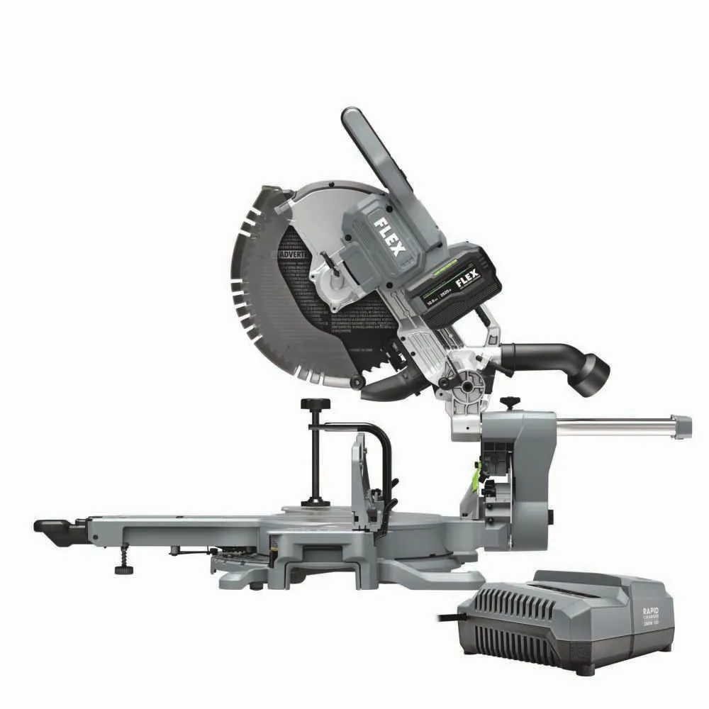 Flex FX7141A-1J 12" Sliding Compound Miter Saw, 10.0Ah Battery and Charger