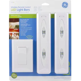 GE 17528 Battery-Operated Wireless Remote-Control LED Light Bars, 12", 2-Pack