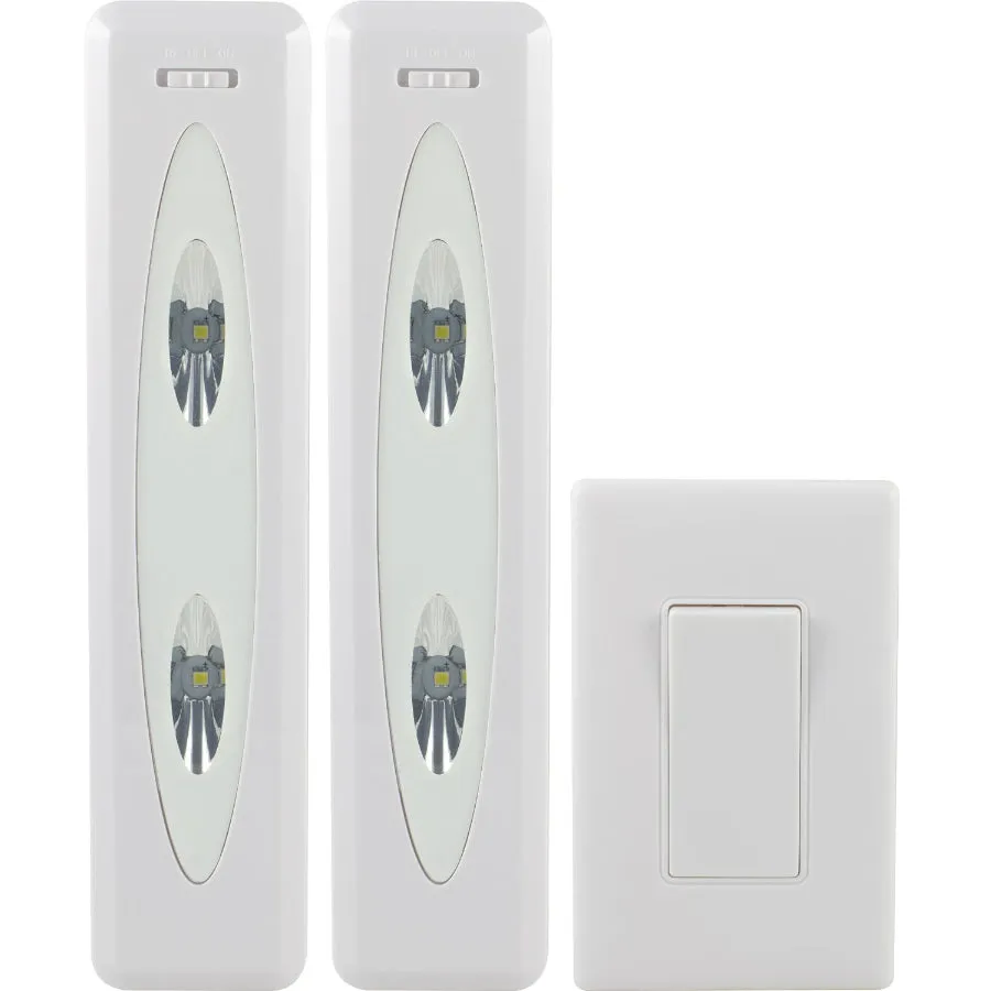 GE 17528 Battery-Operated Wireless Remote-Control LED Light Bars, 12", 2-Pack