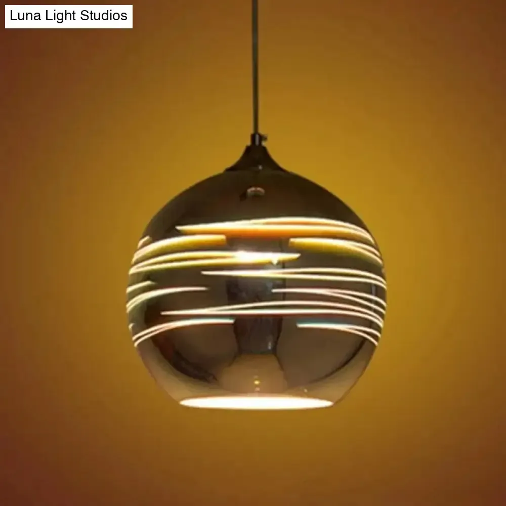 Gold Textured Glass Drop Lamp - Contemporary Pendant Lighting Fixture