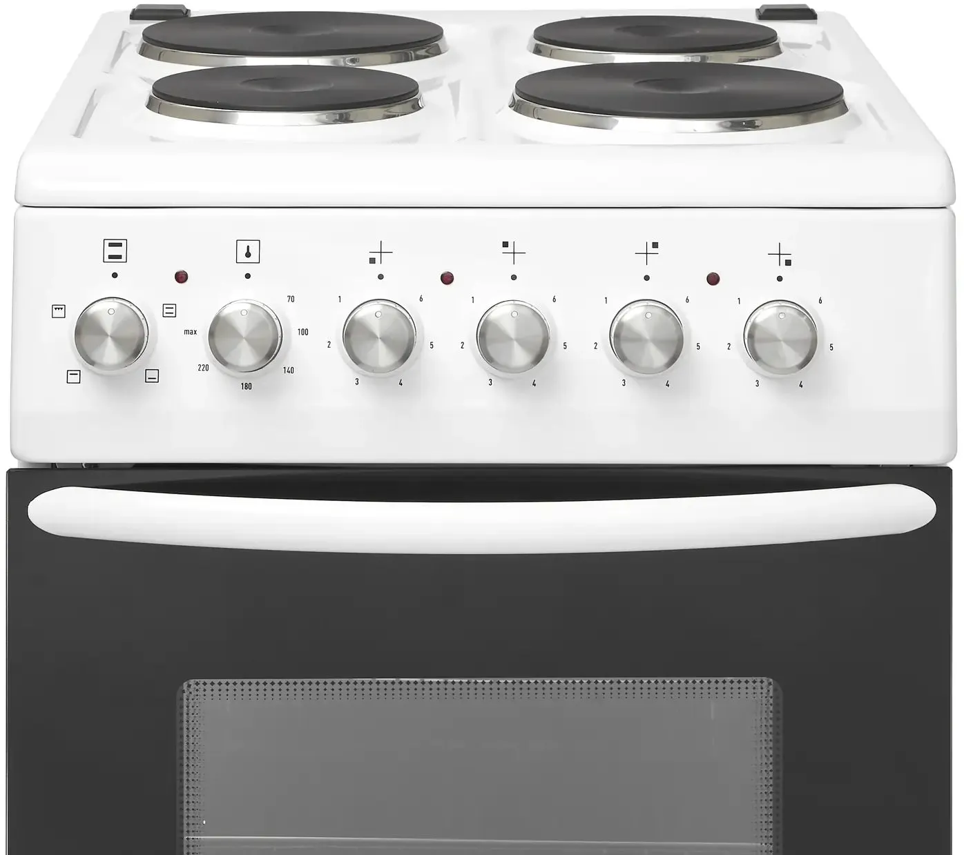 Haden HES050W 50cm Single Oven Electric Cooker with Solid Plate,White