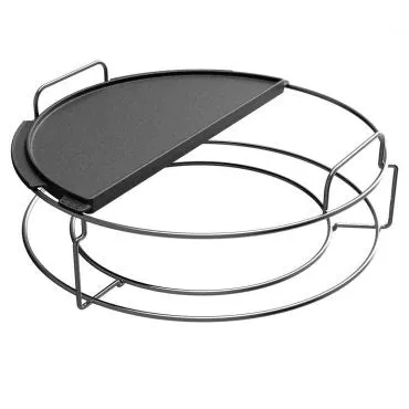 Half Moon Cast Iron Dual Side Plancha Griddle (2XL,  XL EGGspander)