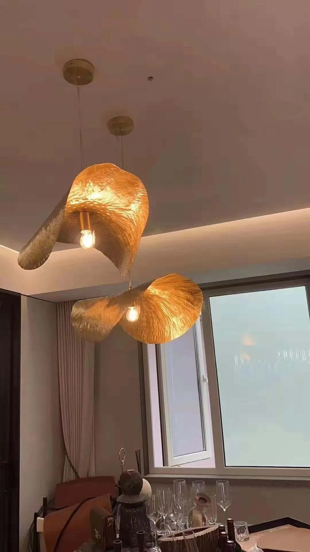 Hammered Brass Suspension Light