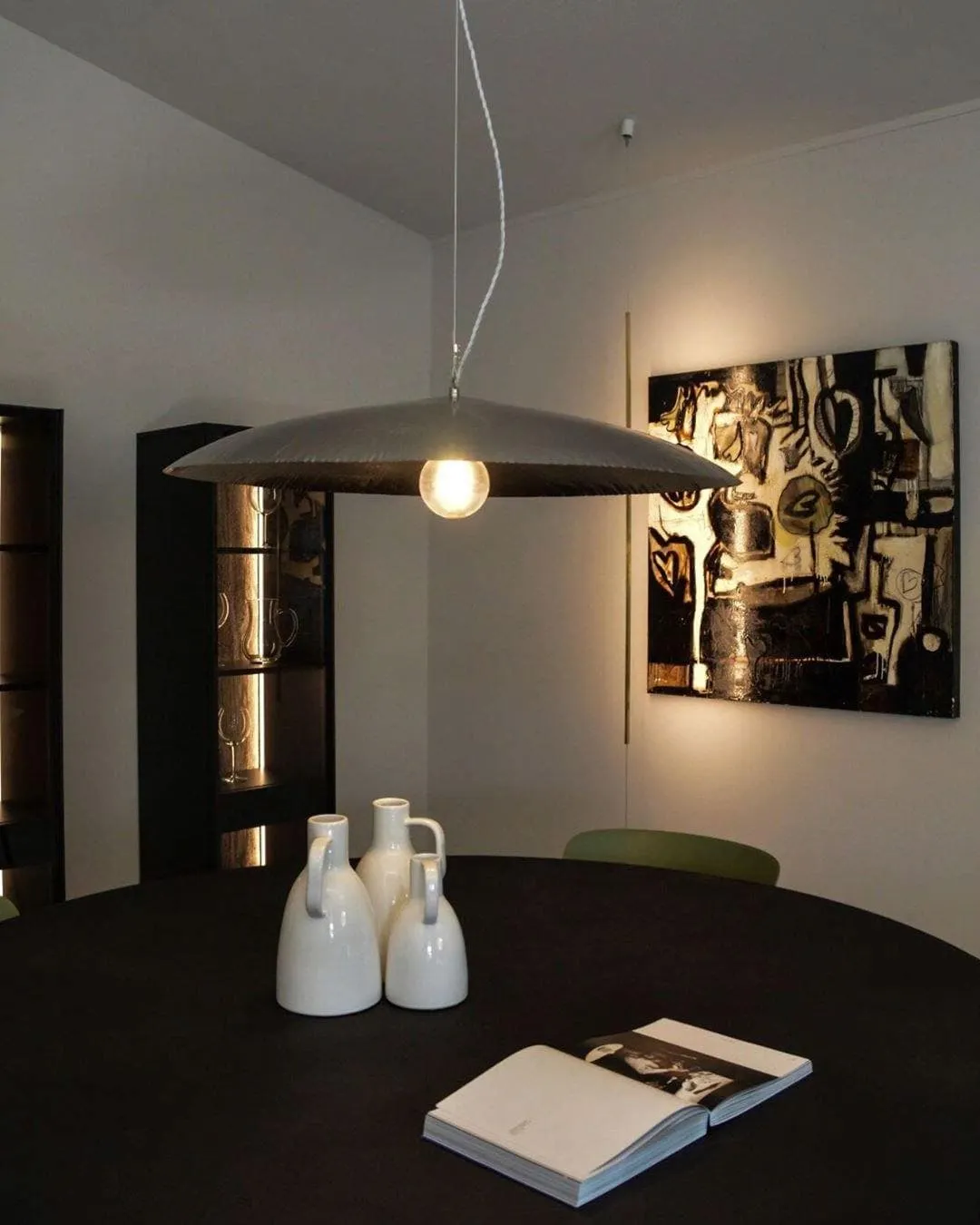 Hammered Brass Suspension Light