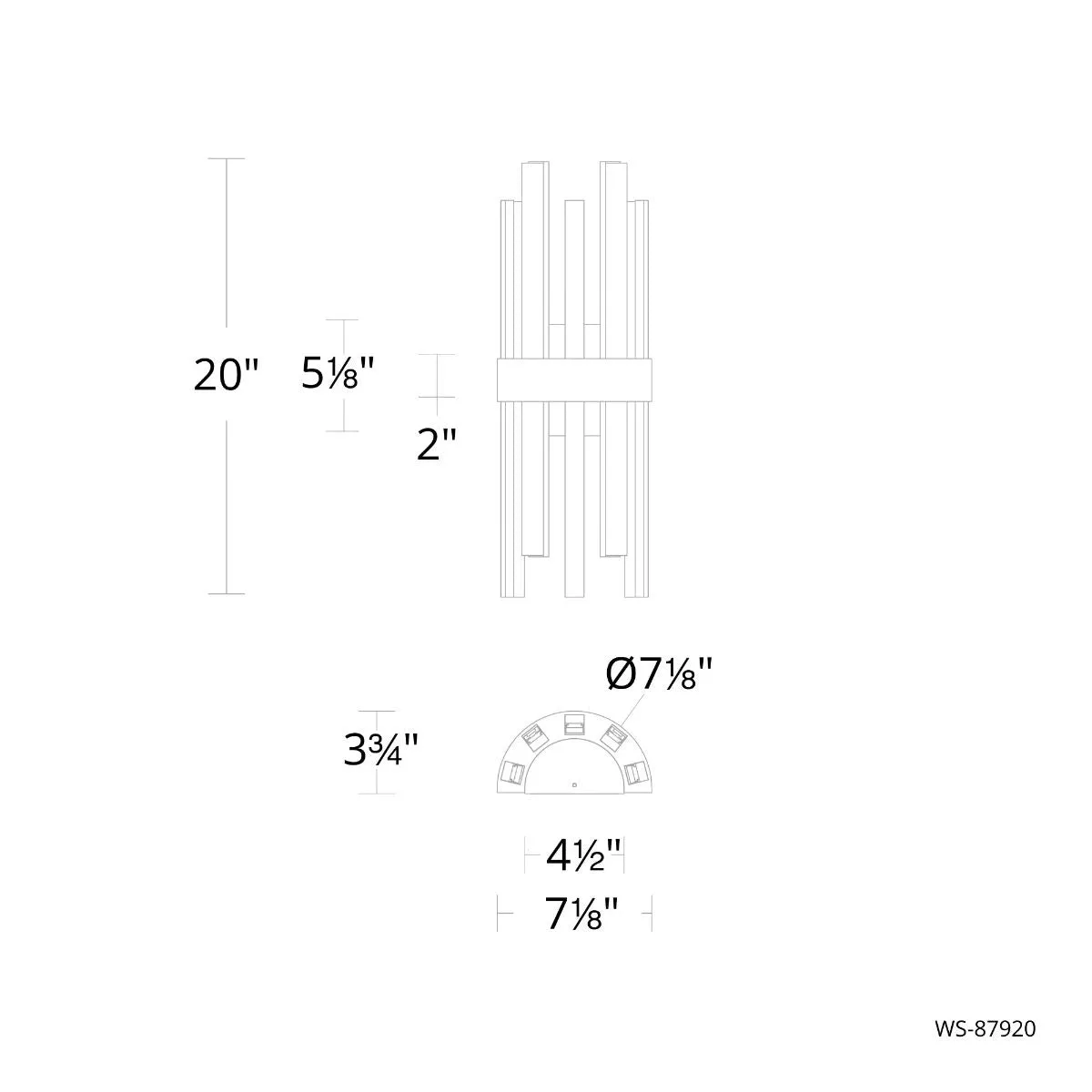 Harmonix 20 in. LED Vanity Light Brass finish