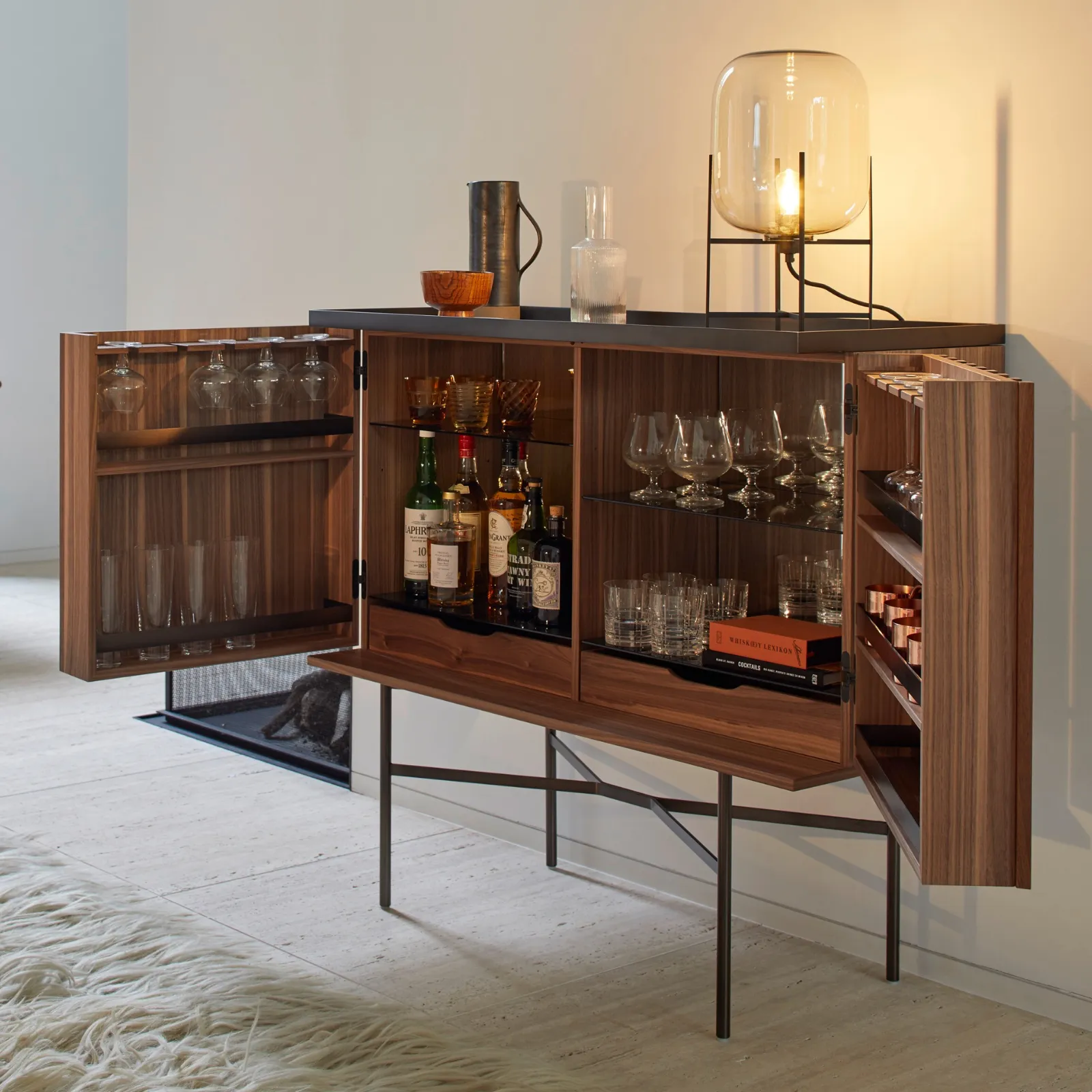 Harri Wide Low | Bar Cabinet