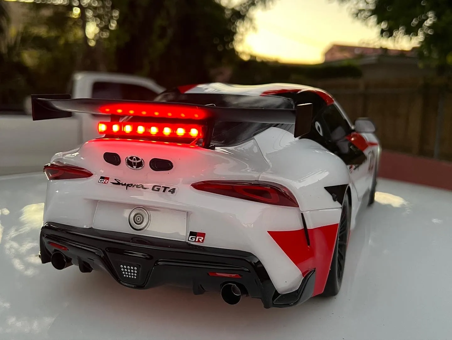 Headlights and Stop Light bar for Traxxas Toyota Supra 4 Tec 3.0 Plug and Play No Glue Needed