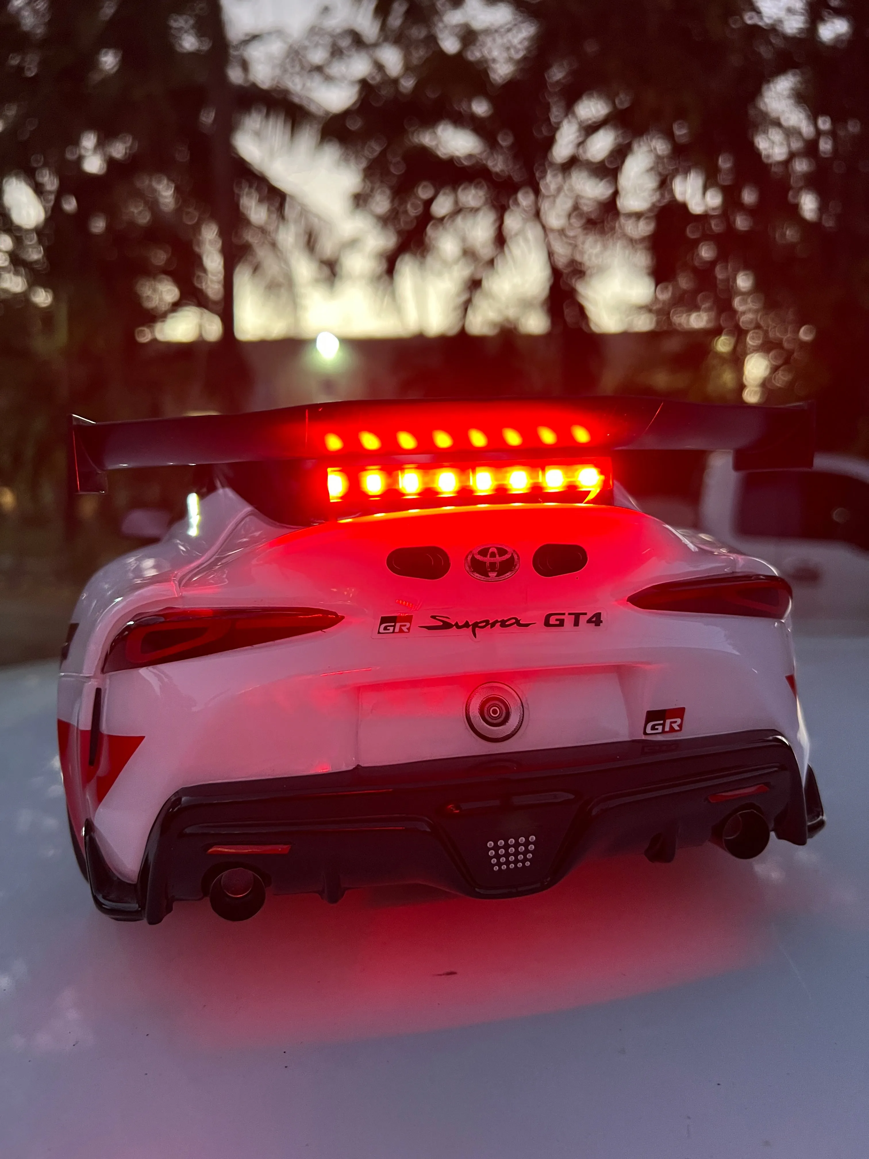 Headlights and Stop Light bar for Traxxas Toyota Supra 4 Tec 3.0 Plug and Play No Glue Needed