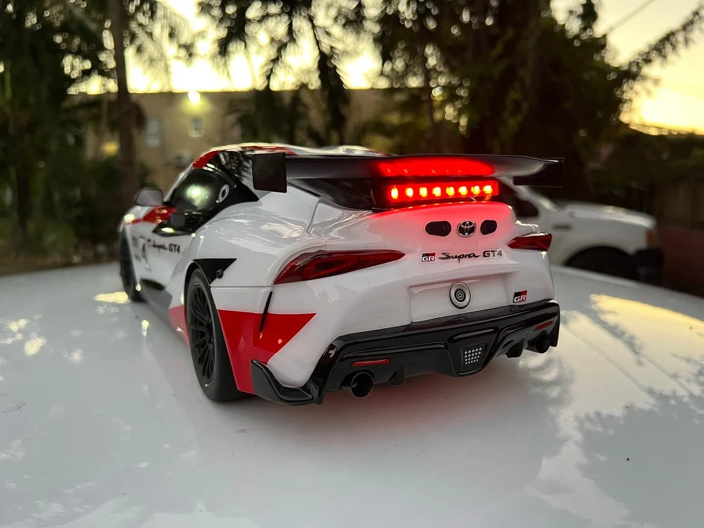 Headlights and Stop Light bar for Traxxas Toyota Supra 4 Tec 3.0 Plug and Play No Glue Needed