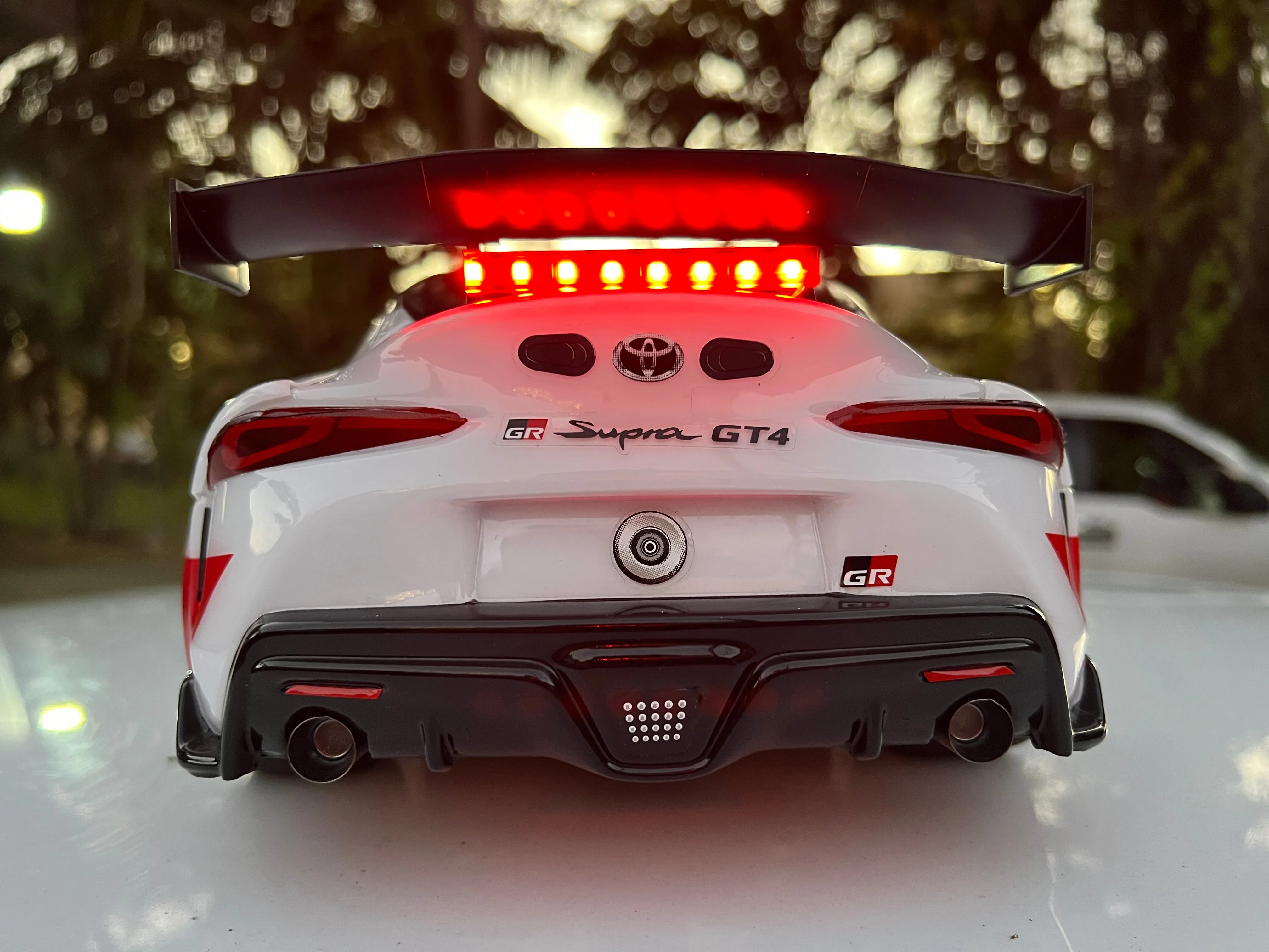 Headlights and Stop Light bar for Traxxas Toyota Supra 4 Tec 3.0 Plug and Play No Glue Needed