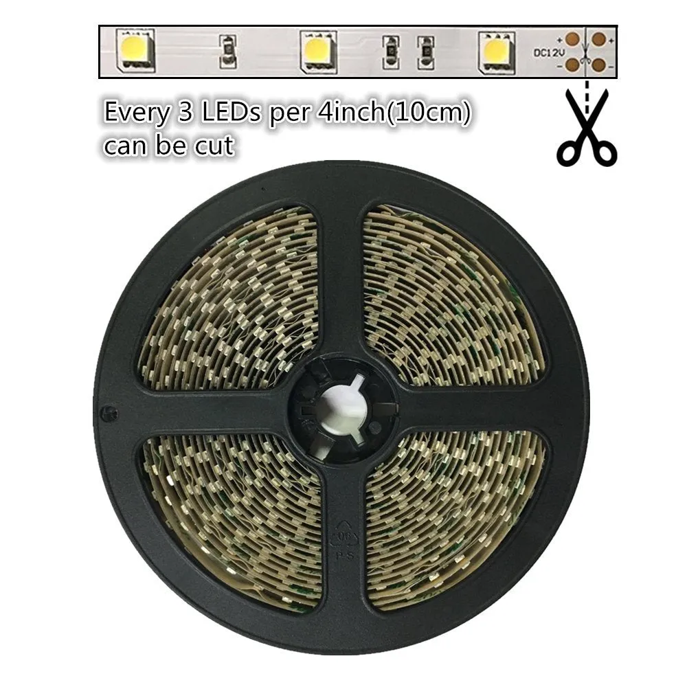 High CRI 90 LED strip, 5Meter Roll SMD5050-150 30 LEDs 450lm Per Meter 12V LED Strip Light,10mm Wide Tape