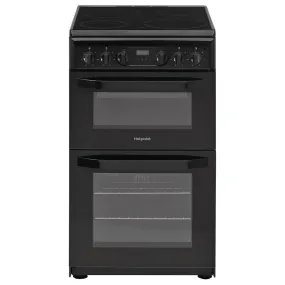 Hotpoint 50cm Freestanding Ceramic Electric Cooker - Black | HD5V93CCB