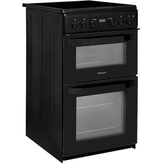 Hotpoint 50cm Freestanding Ceramic Electric Cooker - Black | HD5V93CCB