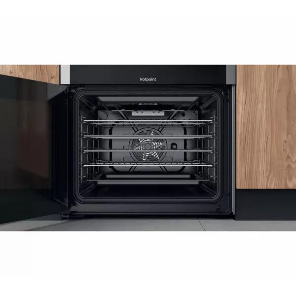 Hotpoint 60cm Freestanding Electric Double Cooker - Inox | HDM67V8D2CX
