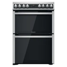 Hotpoint 60cm Freestanding Electric Double Cooker - Inox | HDM67V8D2CX
