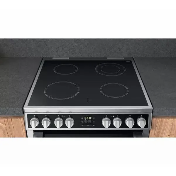 Hotpoint 60cm Freestanding Electric Double Cooker - Inox | HDM67V8D2CX