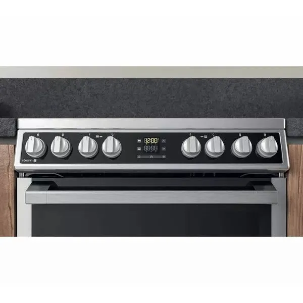 Hotpoint 60cm Freestanding Electric Double Cooker - Inox | HDM67V8D2CX