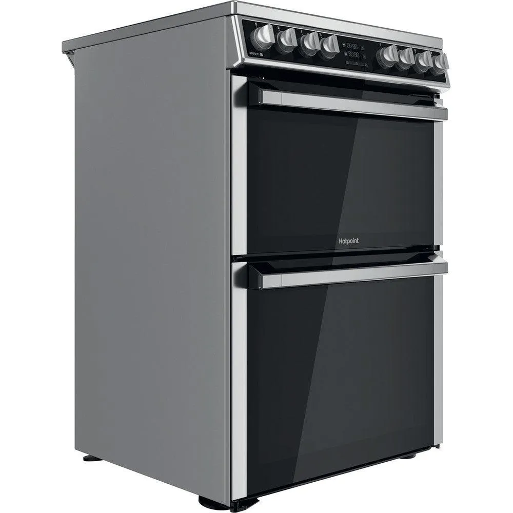 Hotpoint 60cm Freestanding Electric Double Cooker - Inox | HDM67V8D2CX