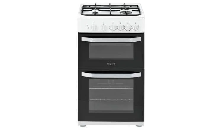 Hotpoint Cloe HD5G00KCW 50cm Gas Cooker with Full Width Gas Grill - White