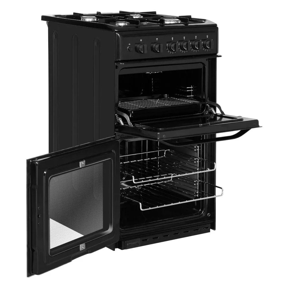 Hotpoint HD5G00KCB 50cm Twin Cavity Gas Cooker - Black