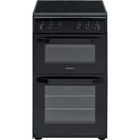 Black Hotpoint HD5V92KCB UK Electric Cooker - High-Performance Kitchen Appliance