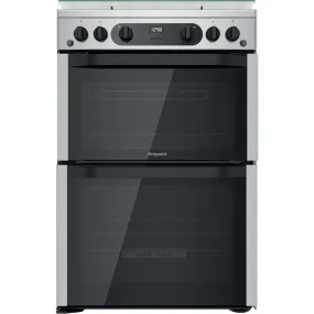 Hotpoint HDM67G0CCX 60cm Double Gas Cooker Stainless Steel