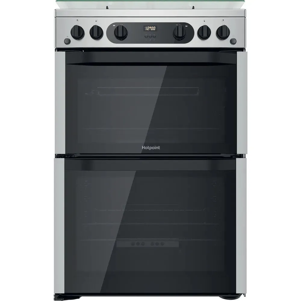 Hotpoint HDM67G0CCX 60cm Double Gas Cooker Stainless Steel