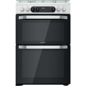 Hotpoint HDM67G9C2CW 60cm Dual Fuel Cooker with Double Oven White