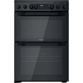 Hotpoint HDM67V9CMB 60cm Electric Ceramic Double Cooker Black