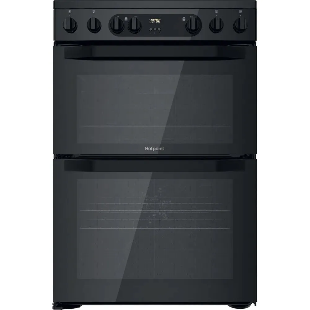 Hotpoint HDM67V9CMB 60cm Electric Ceramic Double Cooker Black
