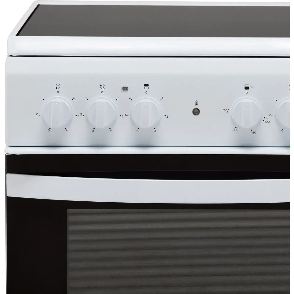 Indesit Cloe ID5V92KMW Twin Cavity Electric Cooker with Ceramic Hob - White - A Rated
