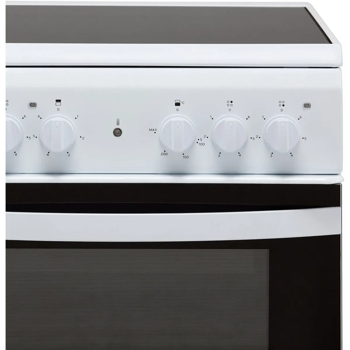 Indesit Cloe ID5V92KMW Twin Cavity Electric Cooker with Ceramic Hob - White - A Rated