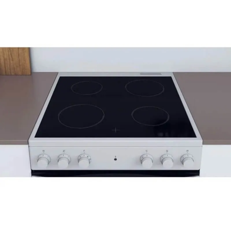 Indesit IS67V5KHW 60cm Electric Cooker with Ceramic Hob - White