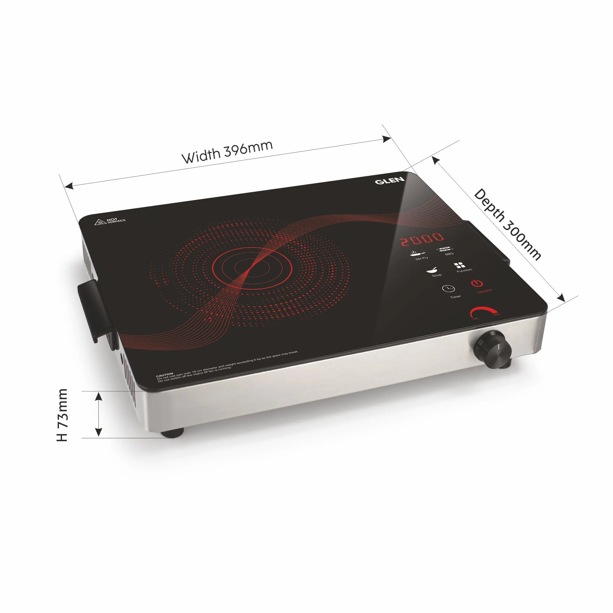 Infrared Stove with 3 Preset Cooking Functions 2000W- SA3074IR