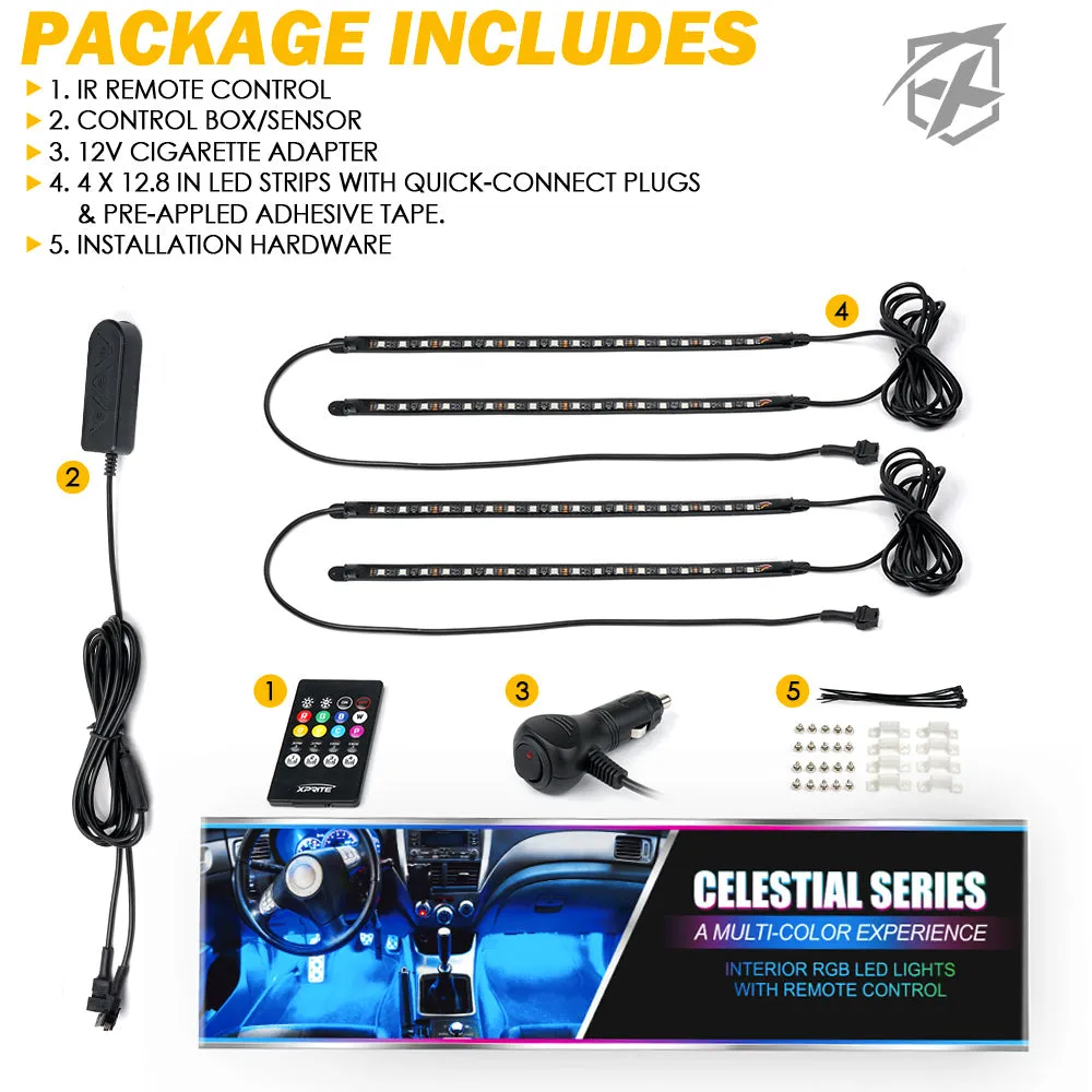 Interior RGB LED Car Light Set with Remote Control | Celestial Series