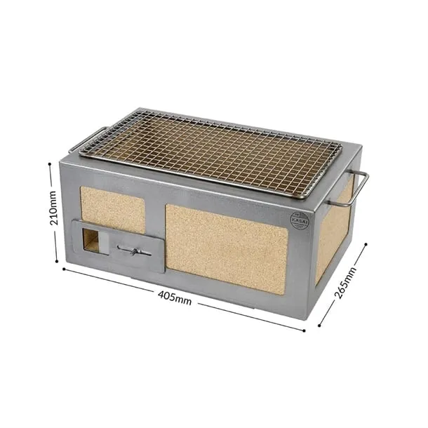 Kasai Little Konro Hibachi Grill with Stainless Steel Frame For 2 - 4 People - HW413