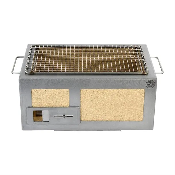 Kasai Little Konro Hibachi Grill with Stainless Steel Frame For 2 - 4 People - HW413
