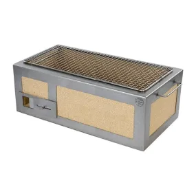 Kasai Medium Long Konro Hibachi Grill with Stainless Steel Frame For 4 - 8 People - HW415